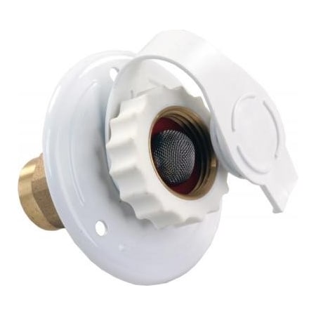Jr Products CITY WATER FLANGE, METAL, WHITE, FPT 62155